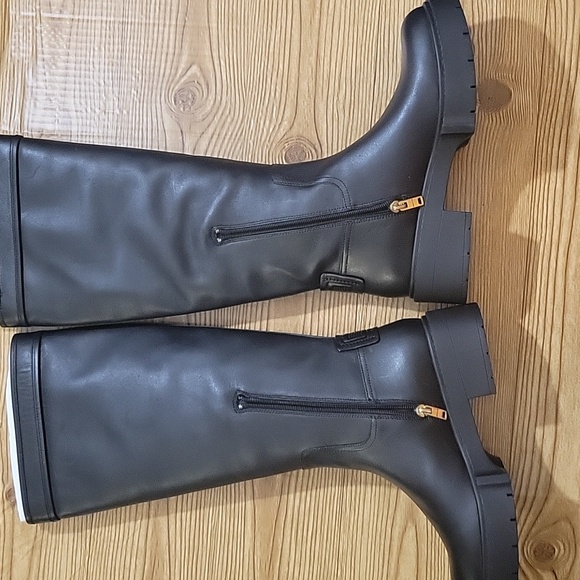 Coach Black Leather Riding Boots - Picture 3 of 9